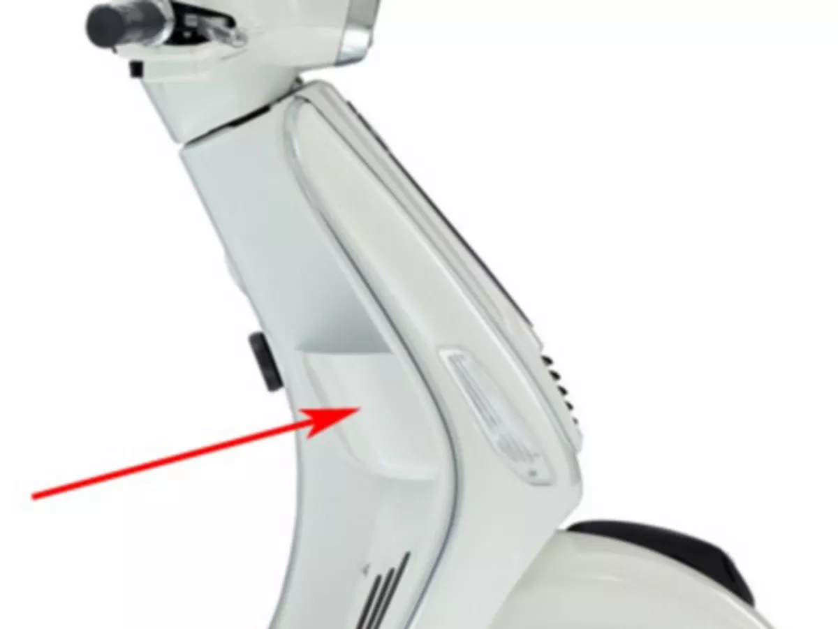 Kompartemen penyimpanan kanan -PIAGGIO- Vespa S - White Montebianco (544)