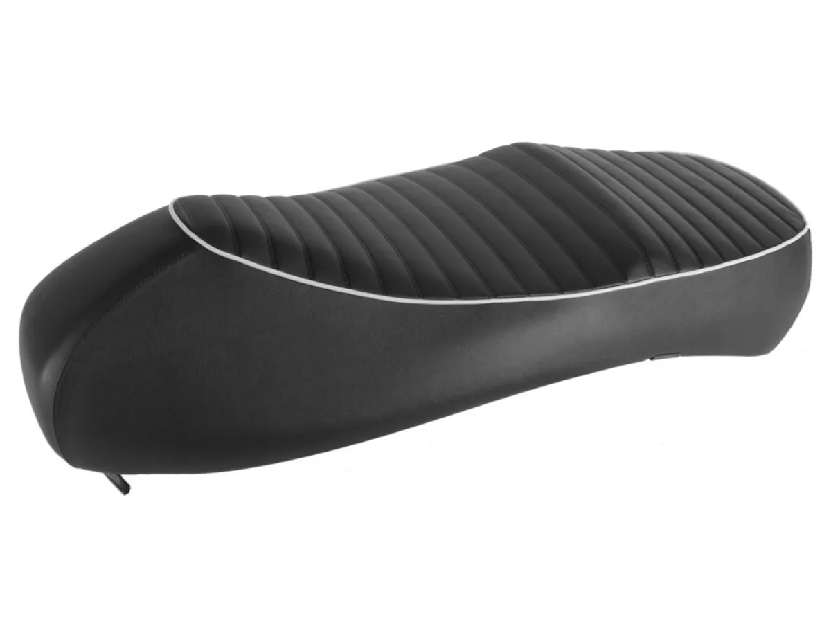 Selle noire, piping grey -PIAGGIO- Vespa GTS 125 (ZAPM313), Vespa GTS 250 (ZAPM451), GTS 125 i.e. Super (ZAPM453), Vespa GTS 300 i.e. Super (ZAPM452) - (-2014)