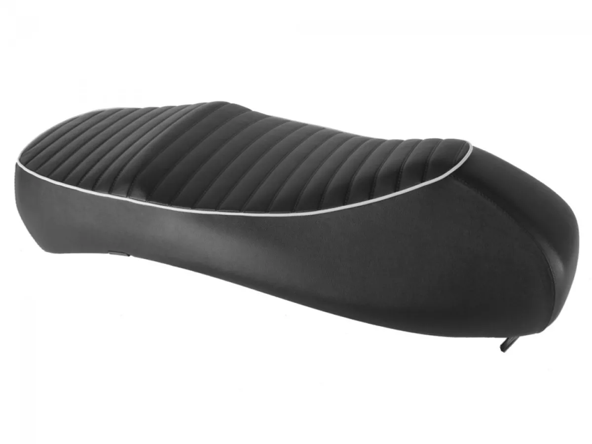 Selle noire, piping grey -PIAGGIO- Vespa GTS 125 (ZAPM313), Vespa GTS 250 (ZAPM451), GTS 125 i.e. Super (ZAPM453), Vespa GTS 300 i.e. Super (ZAPM452) - (-2014)