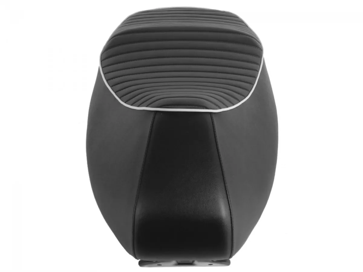 Selle noire, piping grey -PIAGGIO- Vespa GTS 125 (ZAPM313), Vespa GTS 250 (ZAPM451), GTS 125 i.e. Super (ZAPM453), Vespa GTS 300 i.e. Super (ZAPM452) - (-2014)