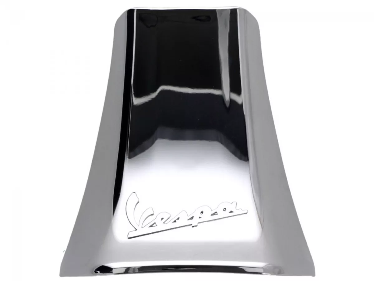 Penutup rak bagasi belakang/braket, krom -PIAGGIO- Vespa Primavera 125 (ZAPM81100, ZAPM81101, ZAPMA1100, RP8M82500, RP8M82821, RP8M82100, RP8M82310, ZAPMA1101, ZAPMD1100), Vespa Primavera 150 (ZAPM81200, ZAPMA1200, ZAPM81201, ZAPMA1201, ZAPMD120), Vespa P