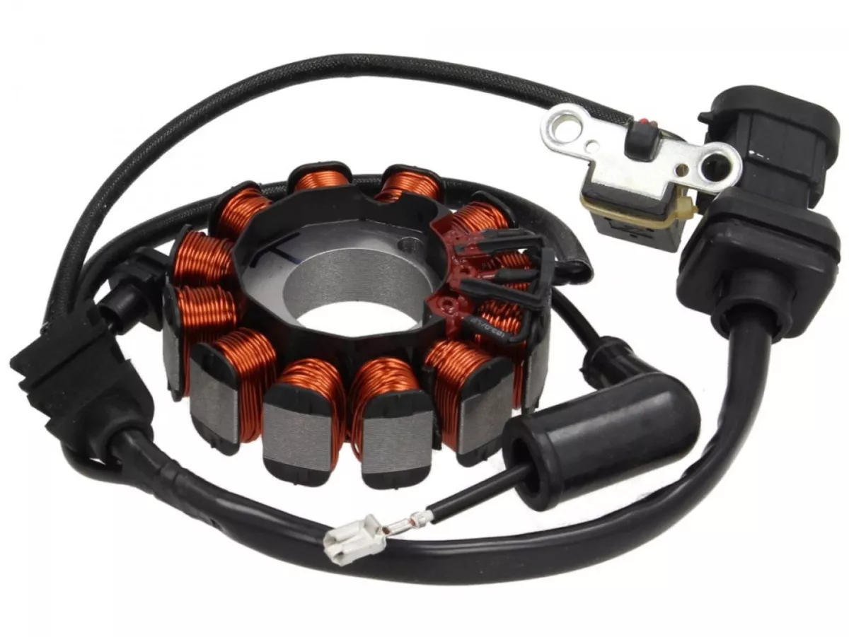 Ignition, stator only -PIAGGIO- Vespa LX 125 (ZAPM68300, ZAPM68303), Vespa LX 150 (ZAPM68400), Vespa Primavera 125 (ZAPM81100, ZAPM81101, ZAPMA1100, RP8M82500, RP8M82821, RP8M82100, RP8M82310, ZAPMA1101, ZAPMD1100), Vespa Primavera 150 (ZAPM81200, ZAPMA12