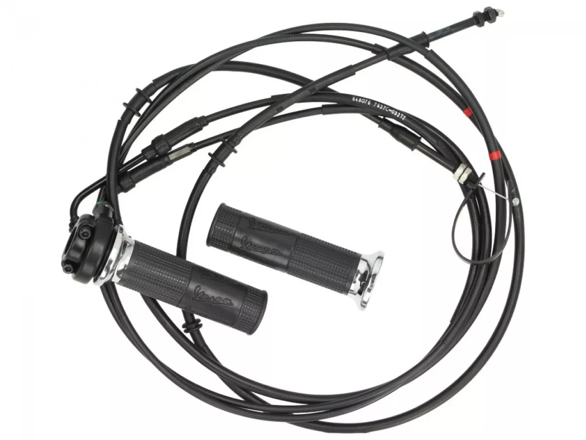 Poignée et câbles d'accélérateur -PIAGGIO- Vespa GTS 250 (ZAPM45100), Vespa GTS 300 (ZAPM45200, ZAPM45202), Vespa GTS Super 125 (ZAPM45300, ZAPM45301), Vespa GTS Super 300 (ZAPM45200, ZAPM45202)