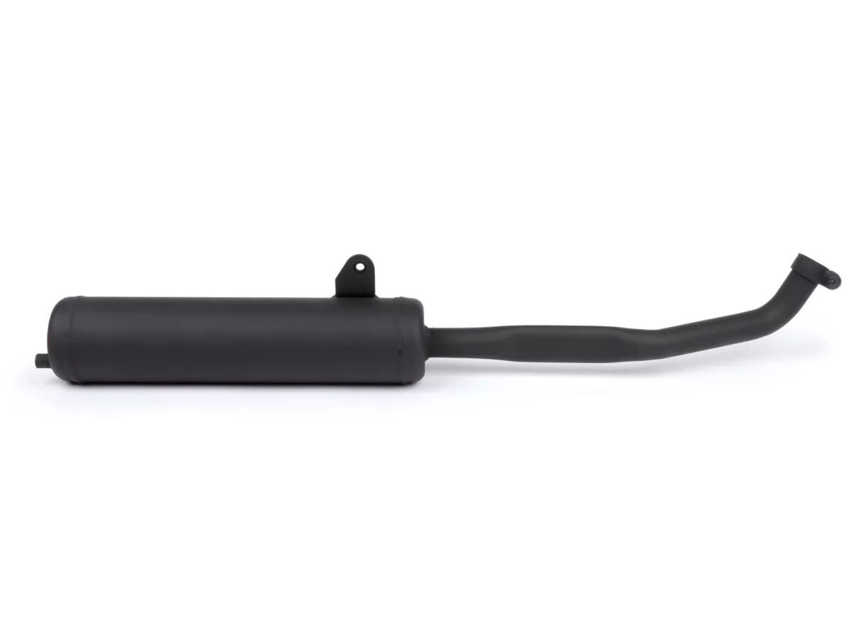 Scarico -PROMA- CityPower 2 -, collettore Ø22mm- Piaggio Ciao, PX, SI, Bravo - Nero (compatibile con cavalletto centrale)
