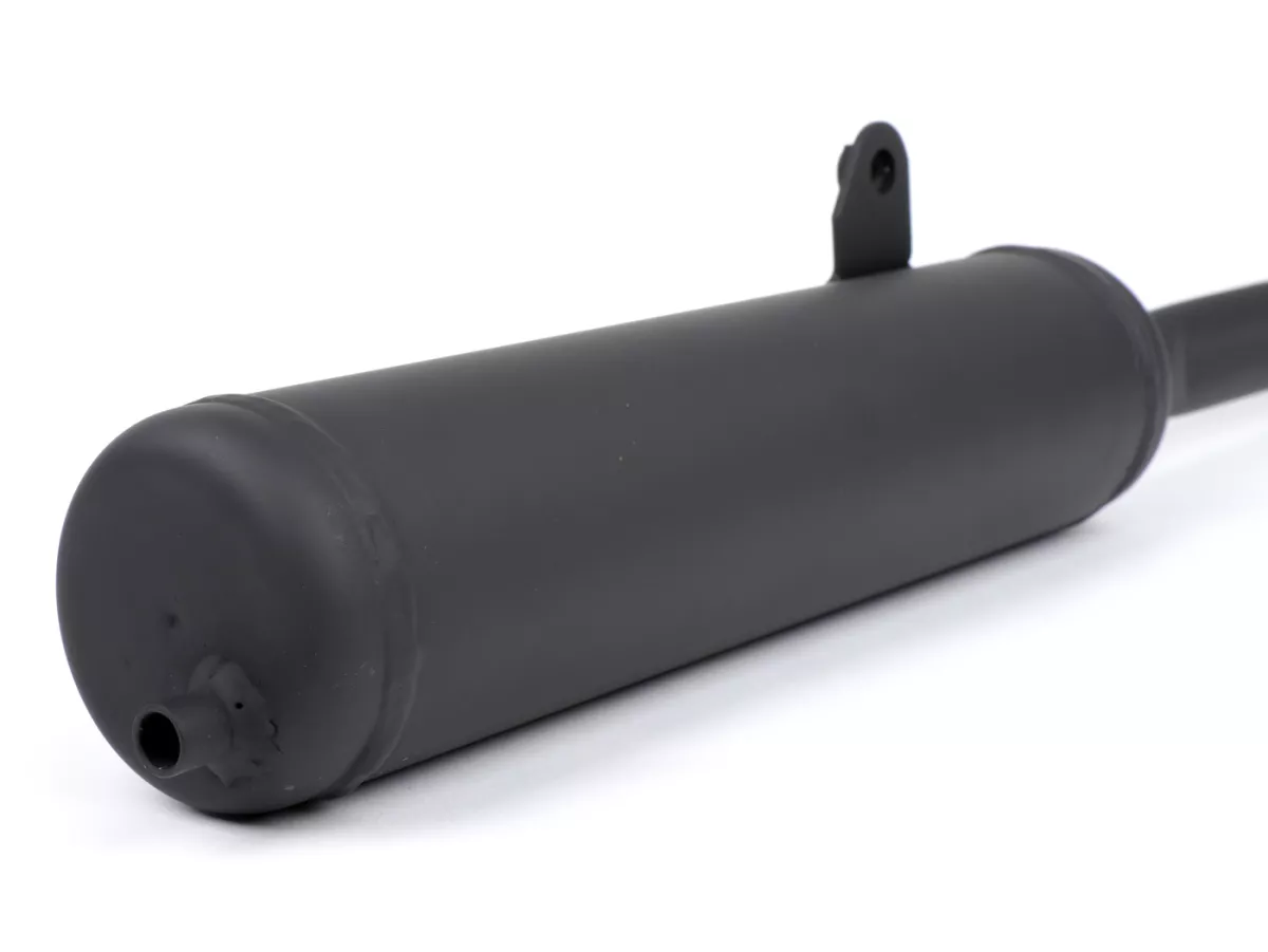 Scarico -PROMA- CityPower 2 -, collettore Ø22mm- Piaggio Ciao, PX, SI, Bravo - Nero (compatibile con cavalletto centrale)