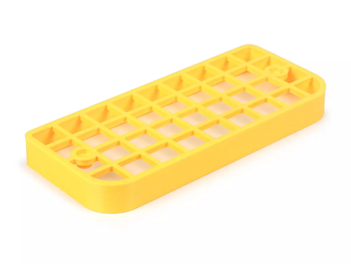 Lamp Grille Yellow   -SC- Piaggio Ciao P/PX square tail light (ABS plastic)