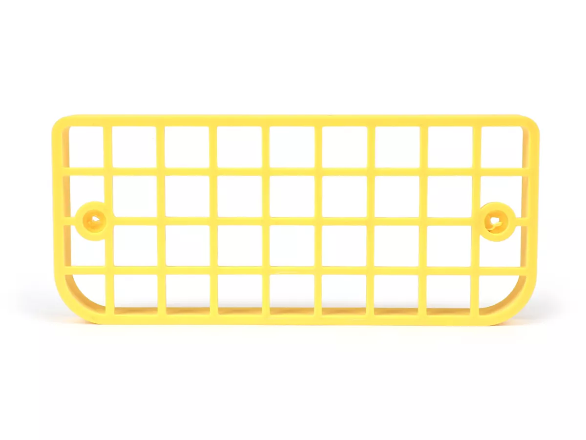 Lamp Grille Yellow   -SC- Piaggio Ciao P/PX square tail light (ABS plastic)