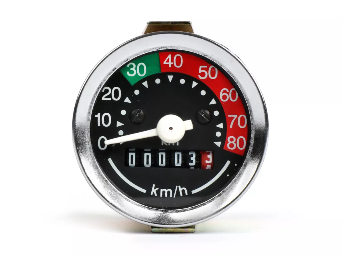 Hastighetsmätare -OEM KVALITET- Ø=48mm - 80km/h liten fyrkant 1,8mm