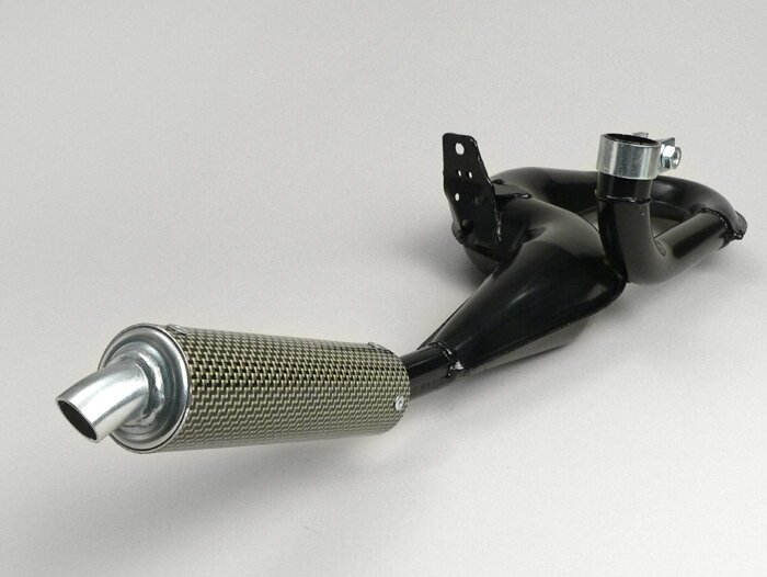 Exhaust -SIMONINI- Vespa PX80, PX125, PX150 - 166cc, 177cc - carbon silencer