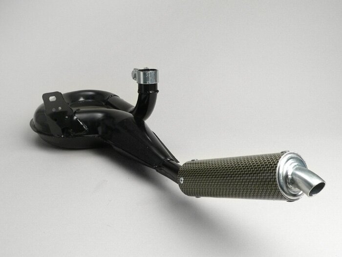 Exhaust -SIMONINI- Vespa PX80, PX125, PX150 - 166cc, 177cc - carbon silencer