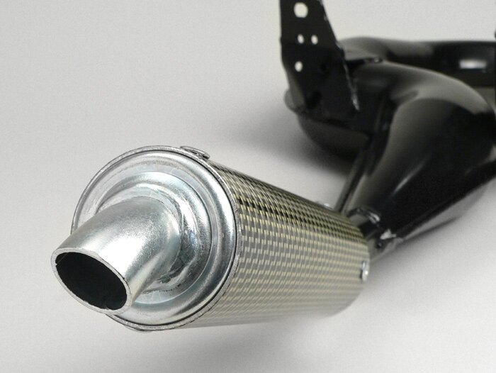 Exhaust -SIMONINI- Vespa PX80, PX125, PX150 - 166cc, 177cc - carbon silencer