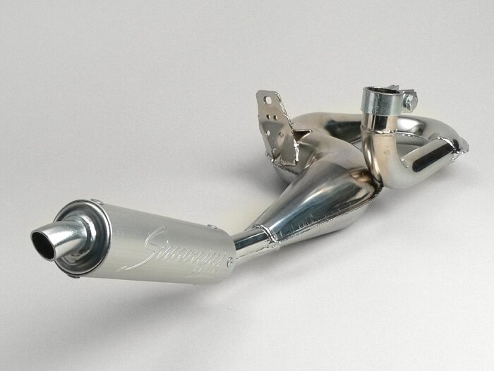 Exhaust -SIMONINI- Vespa PX80, PX125, PX150 - 166cc, 177cc - chrome