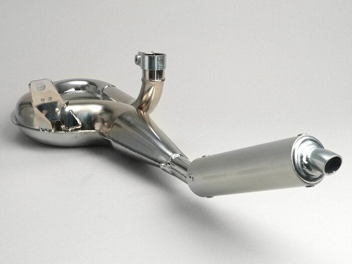 Exhaust -SIMONINI- Vespa PX80, PX125, PX150 - 166cc, 177cc - chrome