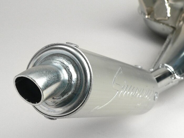 Exhaust -SIMONINI- Vespa PX80, PX125, PX150 - 166cc, 177cc - chrome