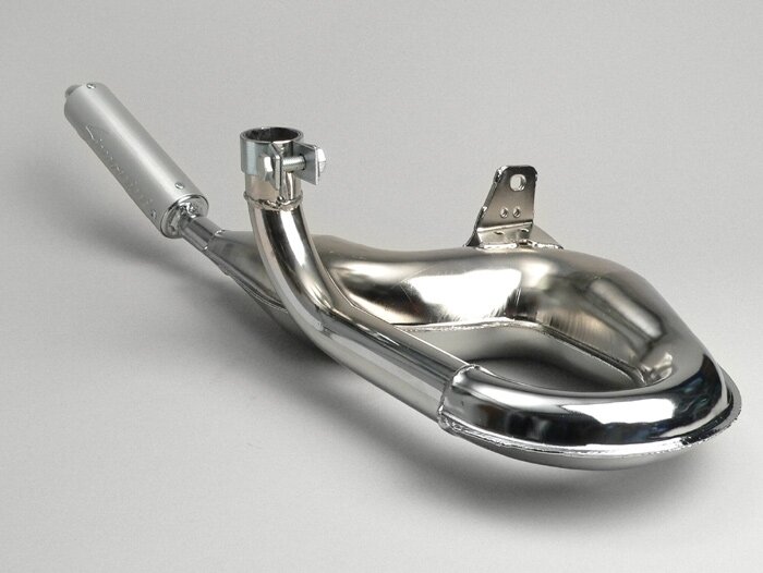 Exhaust -SIMONINI- Vespa PX80, PX125, PX150 - 166cc, 177cc - chrome