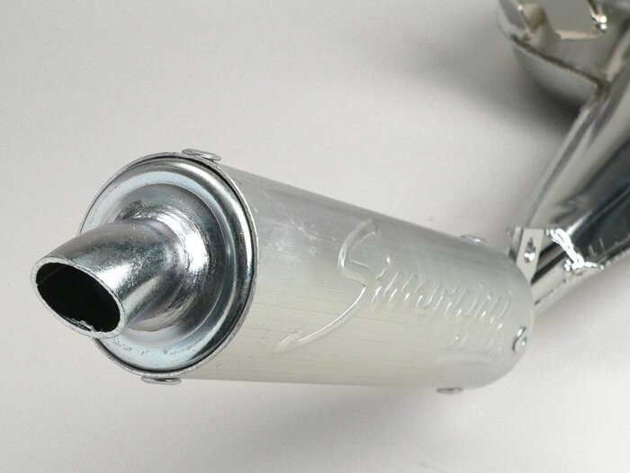 Exhaust -SIMONINI- Vespa P200 - chrome