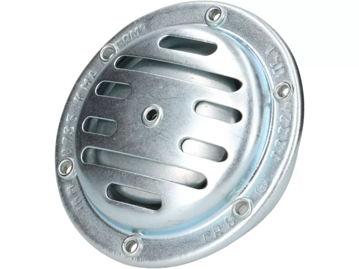 Claxon (zoemer) -OEM KWALITEIT 6V AC- Vespa - Ø=75mm - verchroomd