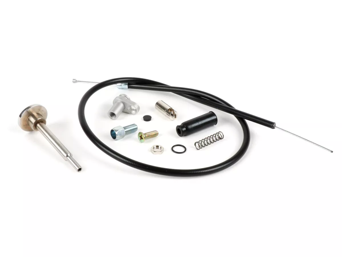 Kabel choke kit (incl. kabel en hendel) -SCOOTER CENTER- Dell'Orto PHBH, PHBL, VHSA, VHSB voor Vespa PX, T5, Rally, Sprint, GT/GTR, TS, Super, VNB, VBA, VBB