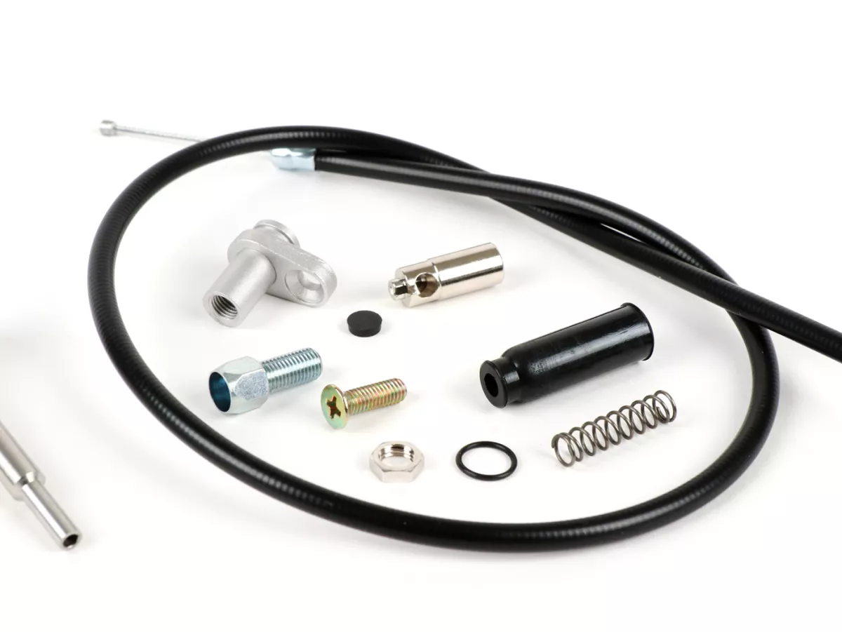 Kabel choke kit (incl. kabel en hendel) -SCOOTER CENTER- Dell'Orto PHBH, PHBL, VHSA, VHSB voor Vespa PX, T5, Rally, Sprint, GT/GTR, TS, Super, VNB, VBA, VBB