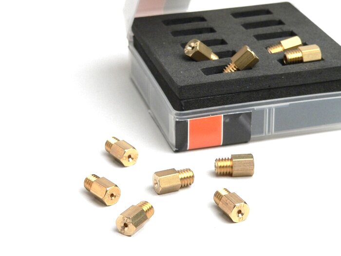 Hauptdüsenset -BGM PRO für Mikuni (Typ: 4/042) TM / TMX, Arreche 17,5 / 19 / 24 - (80-125) - (80-85-90-95-100-105-110-115-120-125)