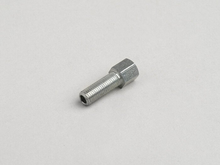Tornillo de ajuste - guía del cable del acelerador -DELLORTO- M6 x 0,75 - 0° - utilizado para la tapa del carburador PHBL, PHBH, PHBE, cárter del carburador / cable del acelerador Vespa VNA, VNB, VBB, Sprint150, Rally180, Rally200, PX80, PX125, PX150, PX2