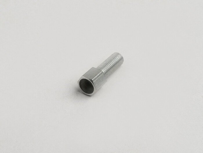 Tornillo de ajuste - guía del cable del acelerador -DELLORTO- M6 x 0,75 - 0° - utilizado para la tapa del carburador PHBL, PHBH, PHBE, cárter del carburador / cable del acelerador Vespa VNA, VNB, VBB, Sprint150, Rally180, Rally200, PX80, PX125, PX150, PX2