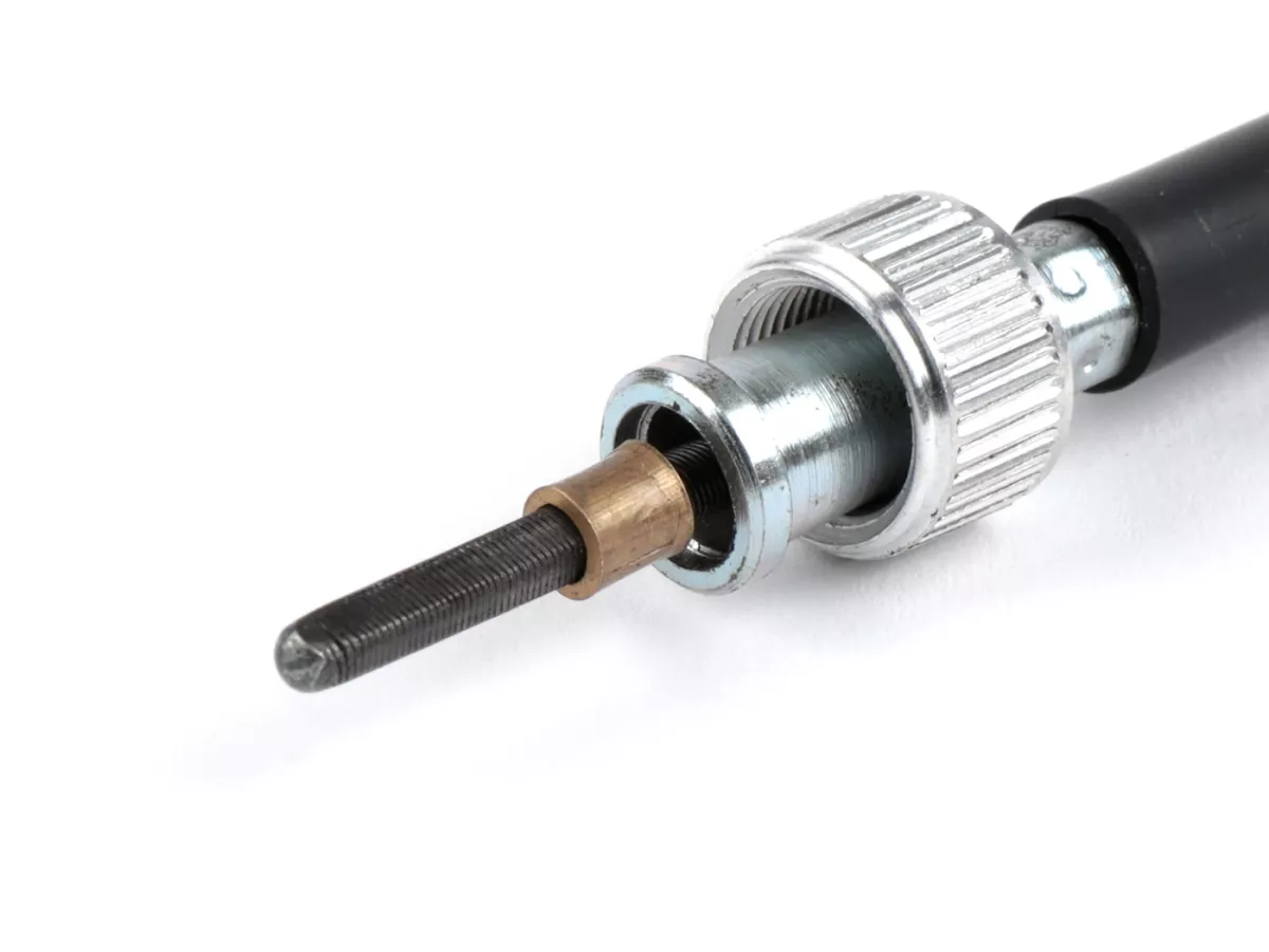 Cable velocímetro -CALIDAD OEM- Piaggio Ciao PX, Boss, Grillo - para variador de velocidad con tuerca de unión (tipo CEV)