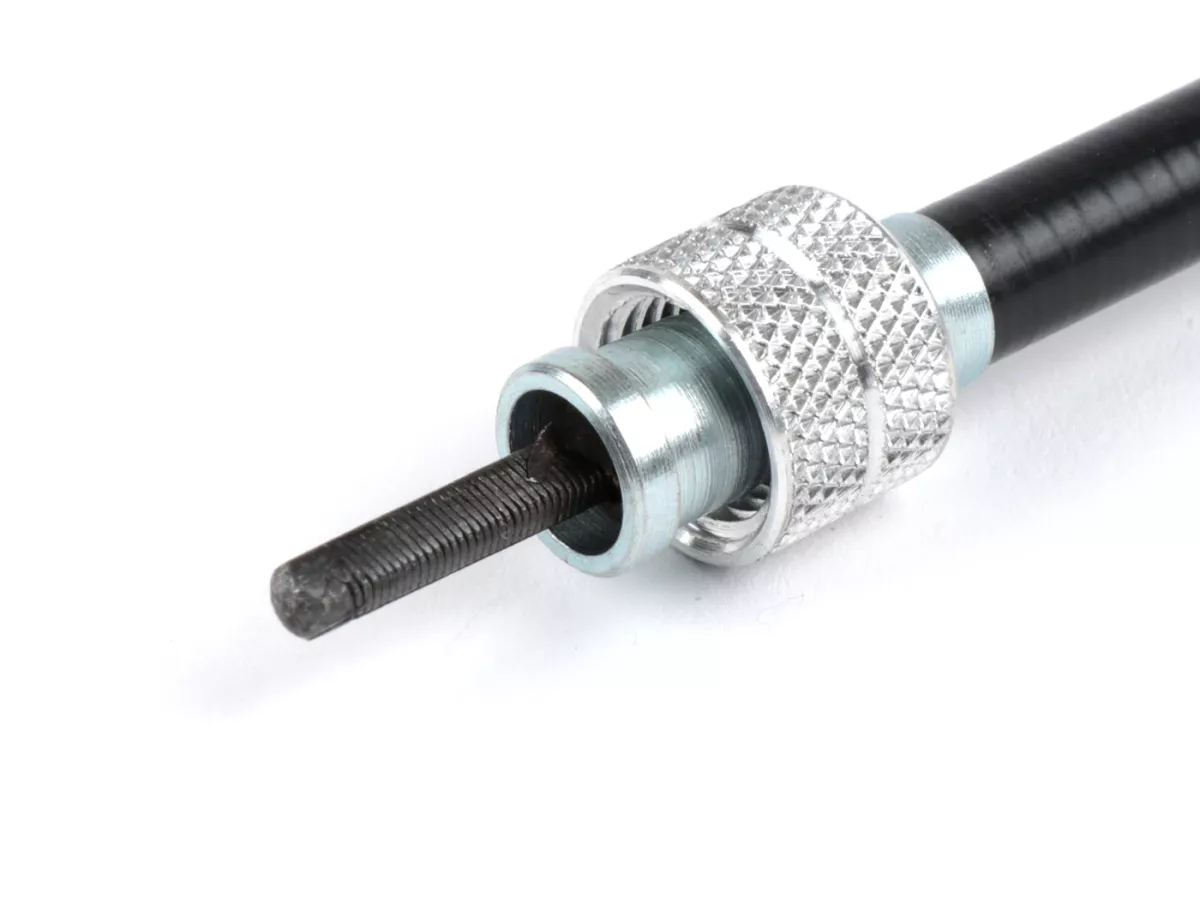 Cable velocímetro -CALIDAD OEM- Piaggio Ciao PX, Boss, Grillo - para variador de velocidad con tuerca de unión (tipo CEV)