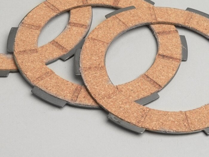 Clutch friction plate set -VESPA Smallframe V50, V90, SS50, SS90, PV125, ET3, PK50, PK80, PK50 S, PK80 S, PK125 S, PK50 XL, PK125 XL, ETS, PK50 HP, PK50 SS  - 3 friction plates premium quality