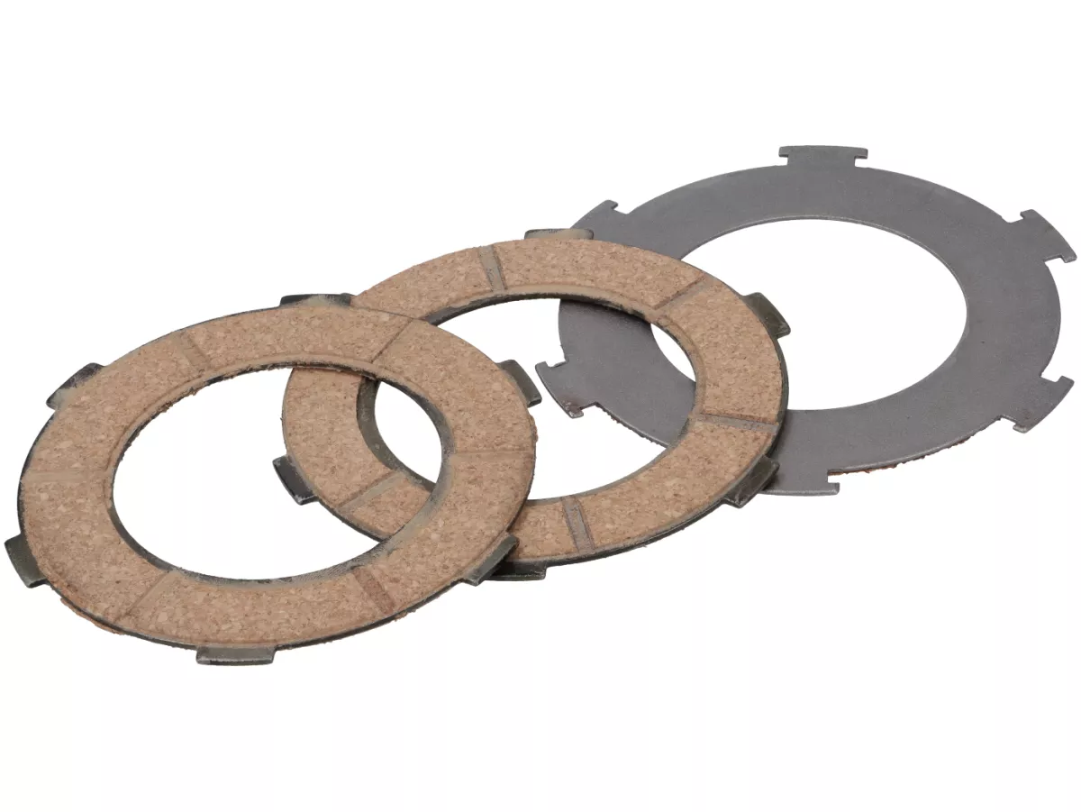 Kopplingsbelägg -VESPA typ 6 fjädrar (PX80, PX125, PX150) - 3-skivig premiumkvalitet