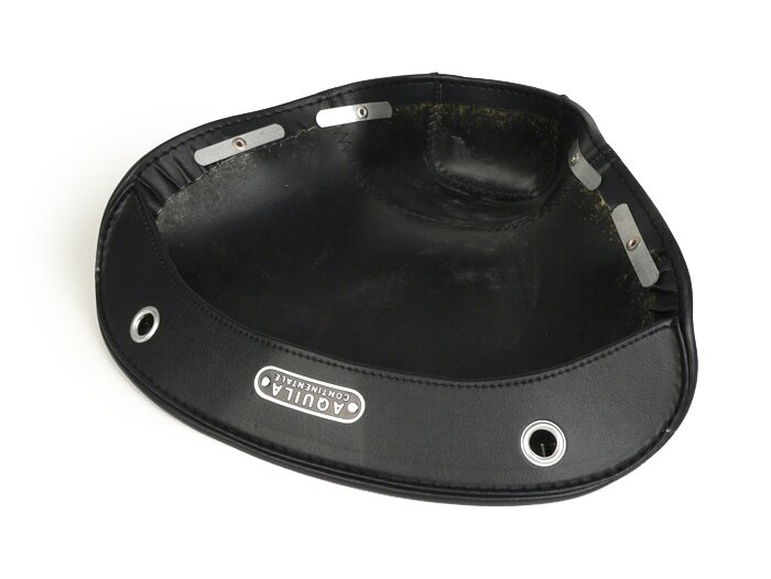 Saddle cover -(24,5cm hole centre distance) -SELLERIA TREZZI- Vespa 125 VNA1T, VNA2T, VNB1 till VNB6, Vespa 150 VB1T, VBA1T, VBB1, VBB2 - dark blue
