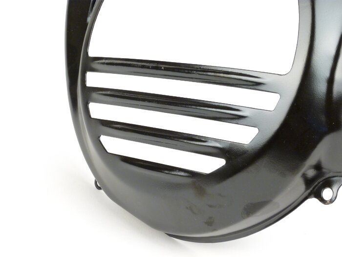 Flywheel cover -PIAGGIO- Vespa PX80, PX125, PX150, PX200 - black - models with electric starter