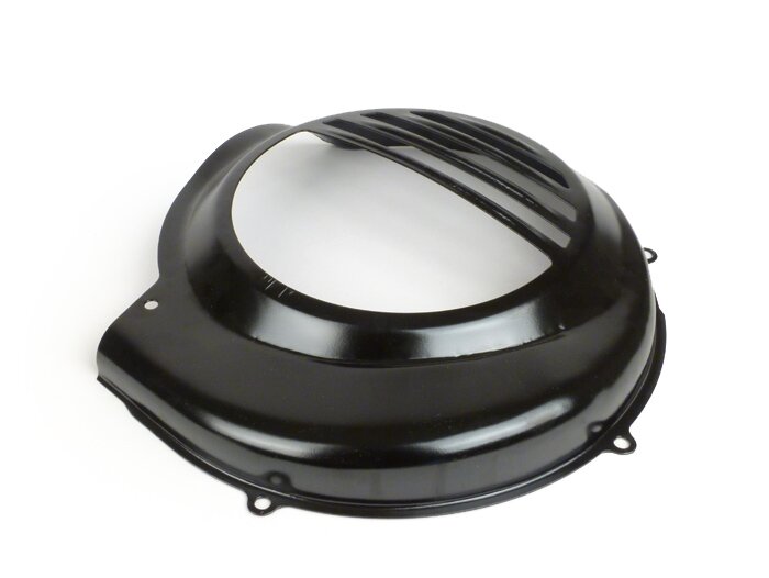 Flywheel cover -PIAGGIO- Vespa PX80, PX125, PX150, PX200 - black - models with electric starter