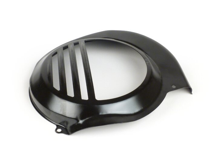 Flywheel cover -PIAGGIO- Vespa PX80, PX125, PX150, PX200 - black - models with electric starter