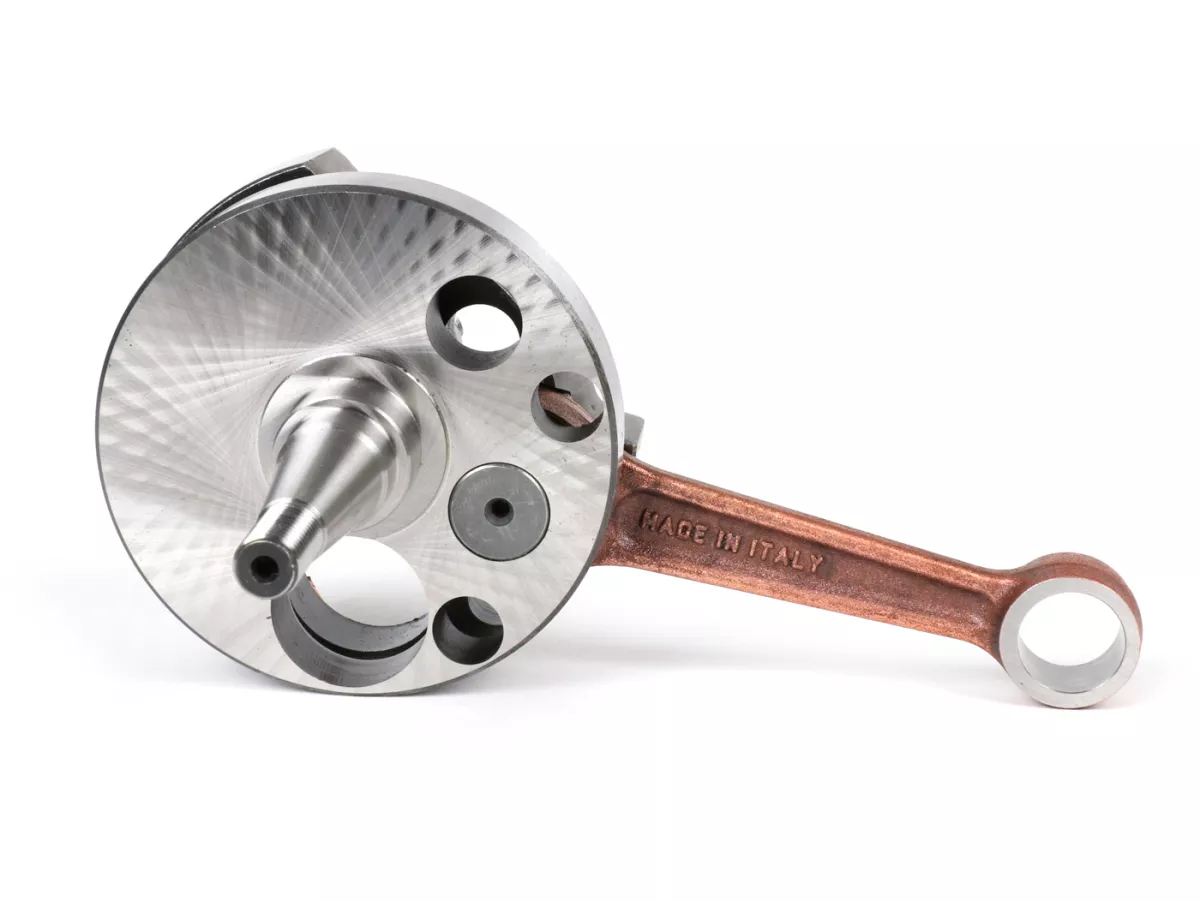 Cigüeñal -TAMENI estándar, válvula rotativa, carrera=57mm, biela=105mm- Vespa VNB, VBA, VBB, T4, Super