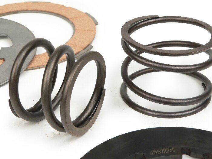 Juego de embrague -POLINI Double Spring- Vespa Smallframe V50, V90, SS50, SS90, PV125, ET3, PK50, PK80, PK50 S, PK80 S, PK125 S, PK50 XL, PK125 XL, ETS, PK50 HP, PK50 SS - BGM de 3 discos