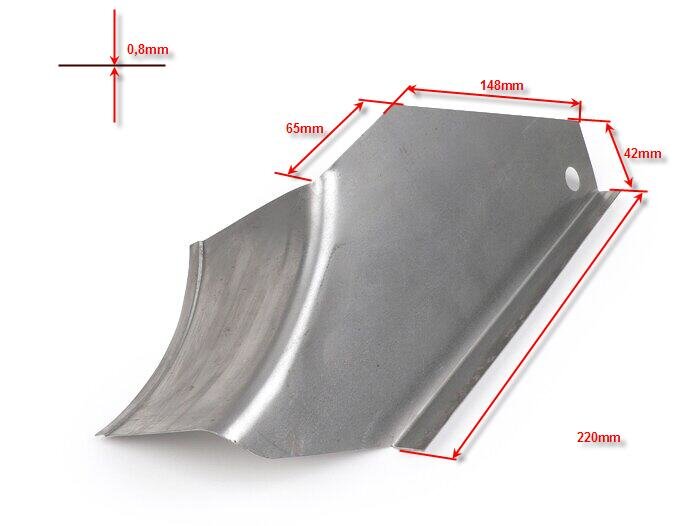 Riparazione piastra telaio tunnel parte posteriore sinistra -QUALITA' OEM- Vespa PX, T5 125cc, Rally180 (VSD1T), Rally200 (VSE1T), Sprint, TS, Super, GL, SS180 (VSC1T), GS160 / GS4 (VSB1T), VNB, VNA, VBB, VBA