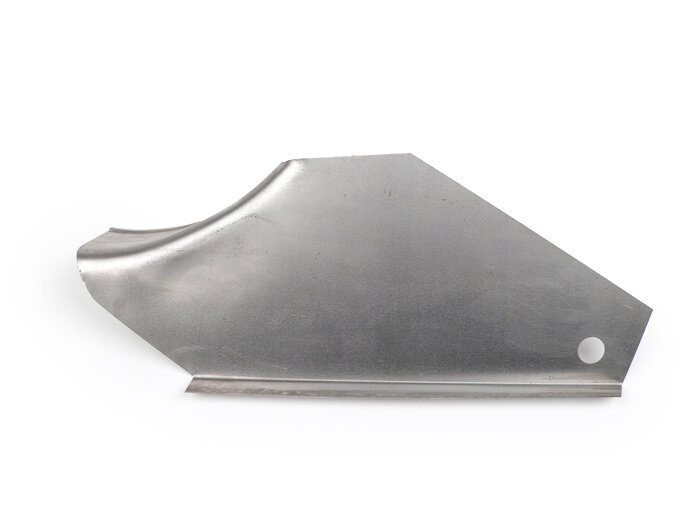 Riparazione piastra telaio tunnel parte posteriore sinistra -QUALITA' OEM- Vespa PX, T5 125cc, Rally180 (VSD1T), Rally200 (VSE1T), Sprint, TS, Super, GL, SS180 (VSC1T), GS160 / GS4 (VSB1T), VNB, VNA, VBB, VBA