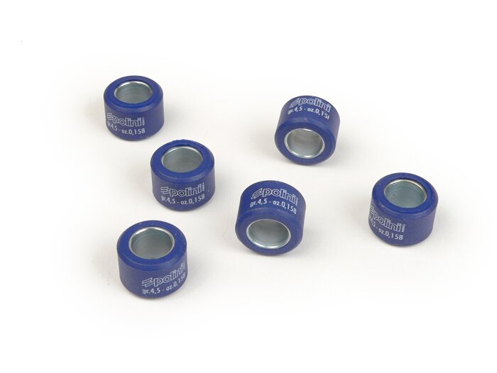 Rollers -POLINI 17x12mm- 4.5g - for Morini and Hebo variators