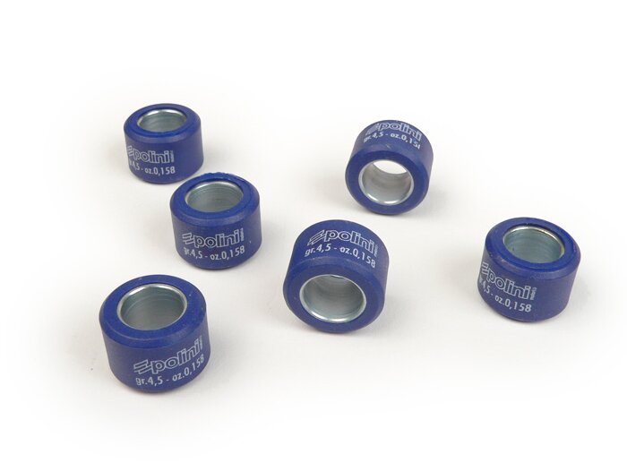 Rollers -POLINI 17x12mm- 4.5g - for Morini and Hebo variators