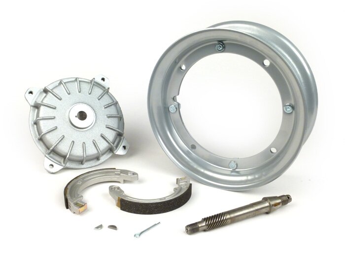 Konverteringssats 8 tum sluten fälg till öppen fälg fram -OEM KVALITET- Vespa Wideframe V1, V15, V30, V33, VU, VM, VN, VNA, Hoffmann, VNB, VL, VB, VBA, VBB