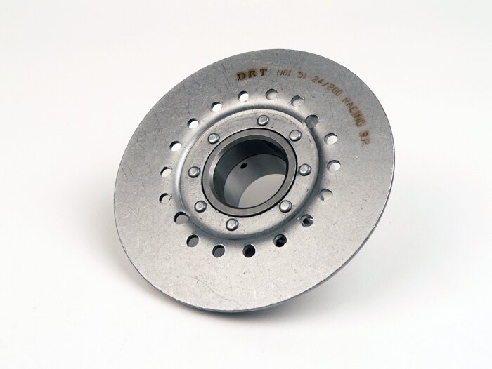 Piñón de embrague -DRT Vespa tipo 7 muelles (Rally200, PX200, T5 125cc) - para rueda primaria original (corte helicoidal) 65 dientes - 24 dientes
