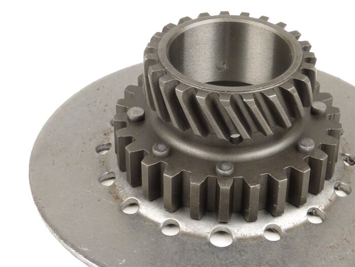 Kopplingspinjong -DRT Vespa typ 6 fjädrar (Ø108mm, PX80, PX125, PX150)- för original primärhjul (spiralformade tänder) 67/68 tänder eller DRT 65 tänder - 23 tänder