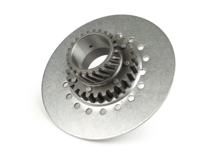 Pinion kopling -Pegas DRT Vespa tipe 7 (Ø115mm, Rally180, PX80-150, Cosa 1° 125-200ccm, T5 125ccm) - untuk roda primer asli (gigi heliks) 67/68 gigi atau DRT 65 gigi - 23 gigi