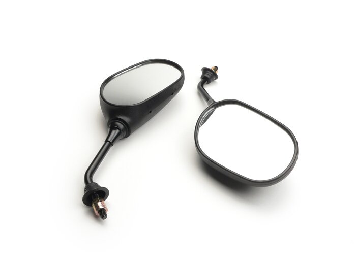 Mirror set -OEM QUALITY- with E-mark- M8 right-hand thread (rhs with left-hand thread)