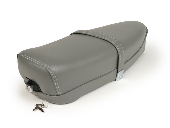 Seat -VESPA ET3- V50, PV125, ET3 - with lock - grey