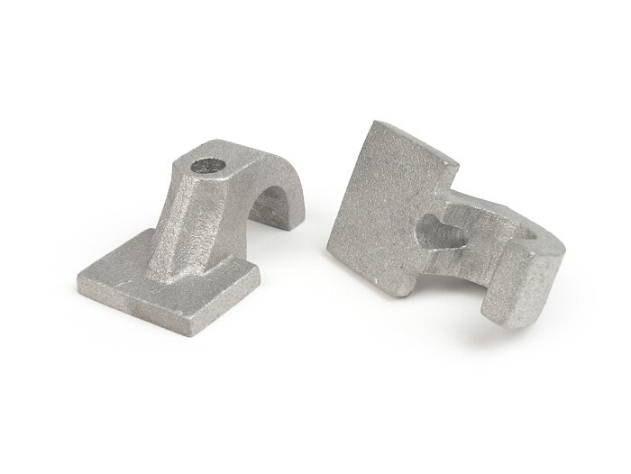 Placas de soporte / placas de retención caballete principal -CALIDAD OEM, Ø=16mm- Vespa (1958-1961) VNA1T (30505-), VNA2T, VBA1T, VNB1T, VNB2T (-9000), VBB1T (-17450), GL150 (VGLA1T -32000), T4 - fundición gris (montaje con un solo orificio)