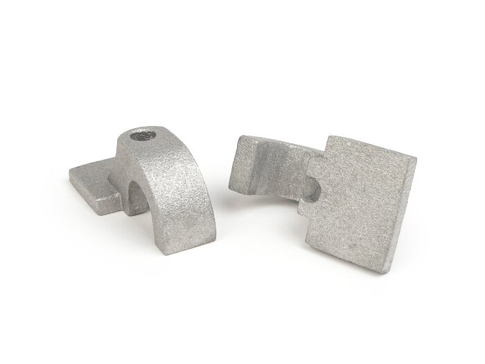 Placas de soporte / placas de retención caballete principal -CALIDAD OEM, Ø=16mm- Vespa (1958-1961) VNA1T (30505-), VNA2T, VBA1T, VNB1T, VNB2T (-9000), VBB1T (-17450), GL150 (VGLA1T -32000), T4 - fundición gris (montaje con un solo orificio)