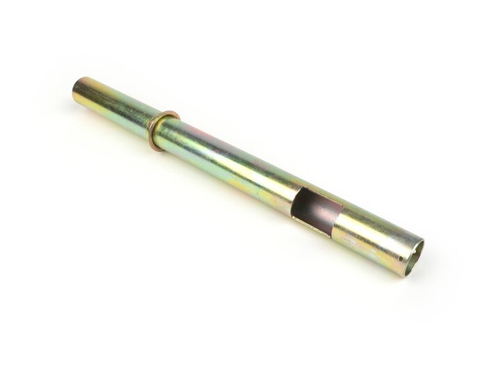 Gasklepbuis -OEM KWALITEIT met stuurknipperlichten- Vespa Rally180 (VSD1T), Rally200 (VSE1T), Sprint150 (VLB1T), TS125 (VNL3T), GT125 (VNL2T), GTR125 (VNL2T), Super, GL150 (VLA1T), SS180 (VSC1T), PV125, ET3 - l=293mm Ø=24mm