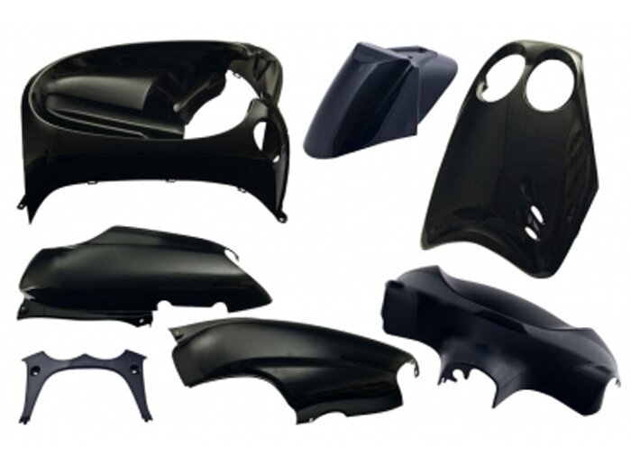 Onderdelen set -EDGE- 7-delig - Yamaha Neos tot 06/2007 - Zwart metallic